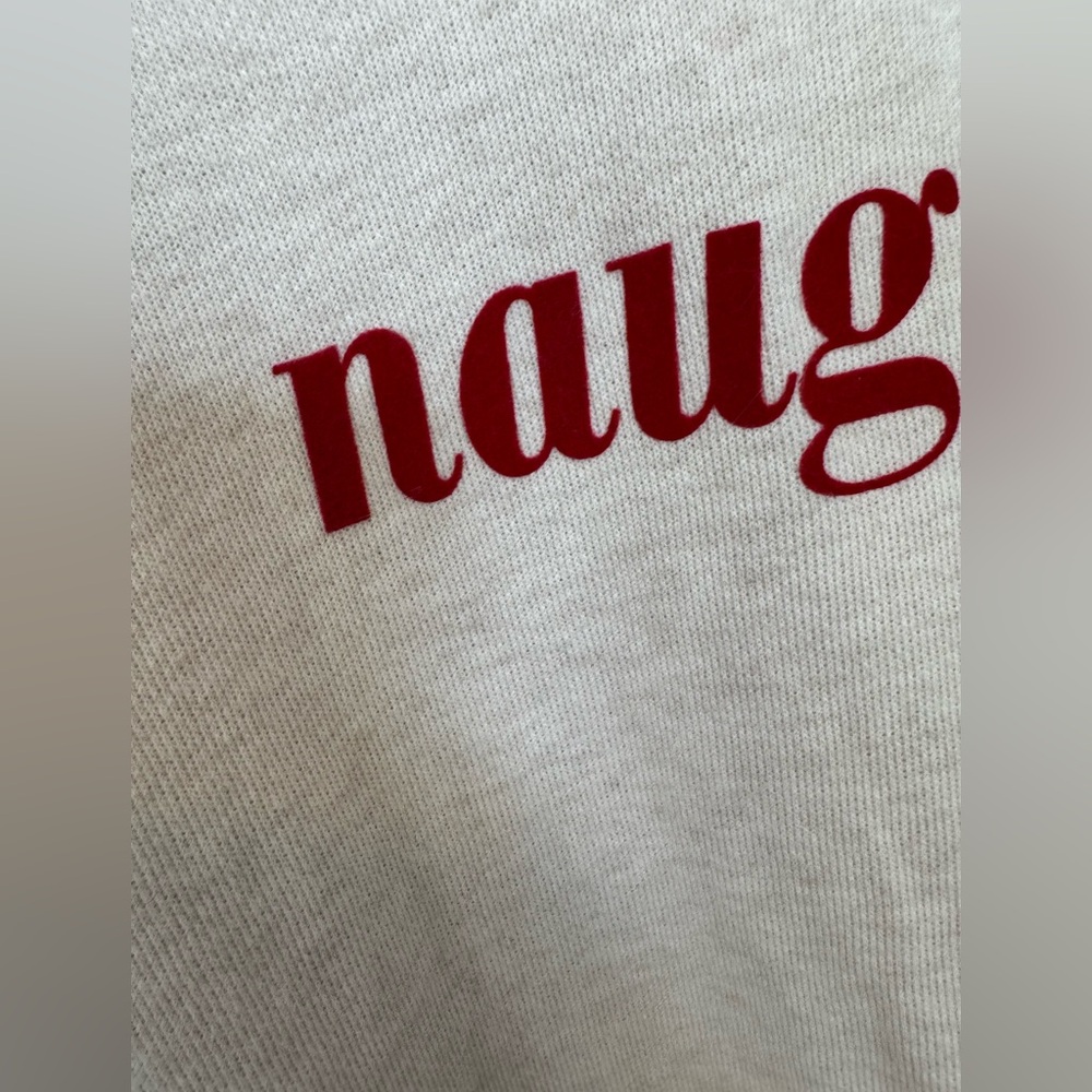 aerie XS cream sweater ‘naughty-ish’ Christmas theme - Picture 4 of 12